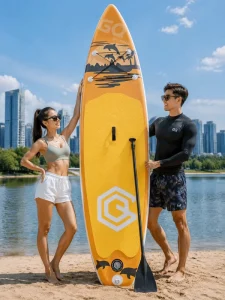 Inflatable Stand Up Paddle Board (SUP) for Beginners & Families Stable Portable Water Sports Gear