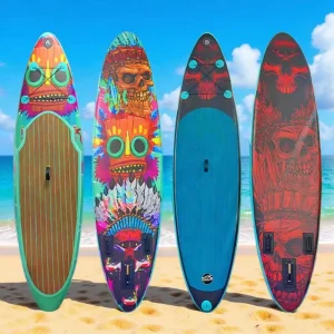 Inflatable Stand Up Paddle Board (SUP) for Water Sports Surfing Paddling PVC Material Handmade Indian Pattern Made China Model