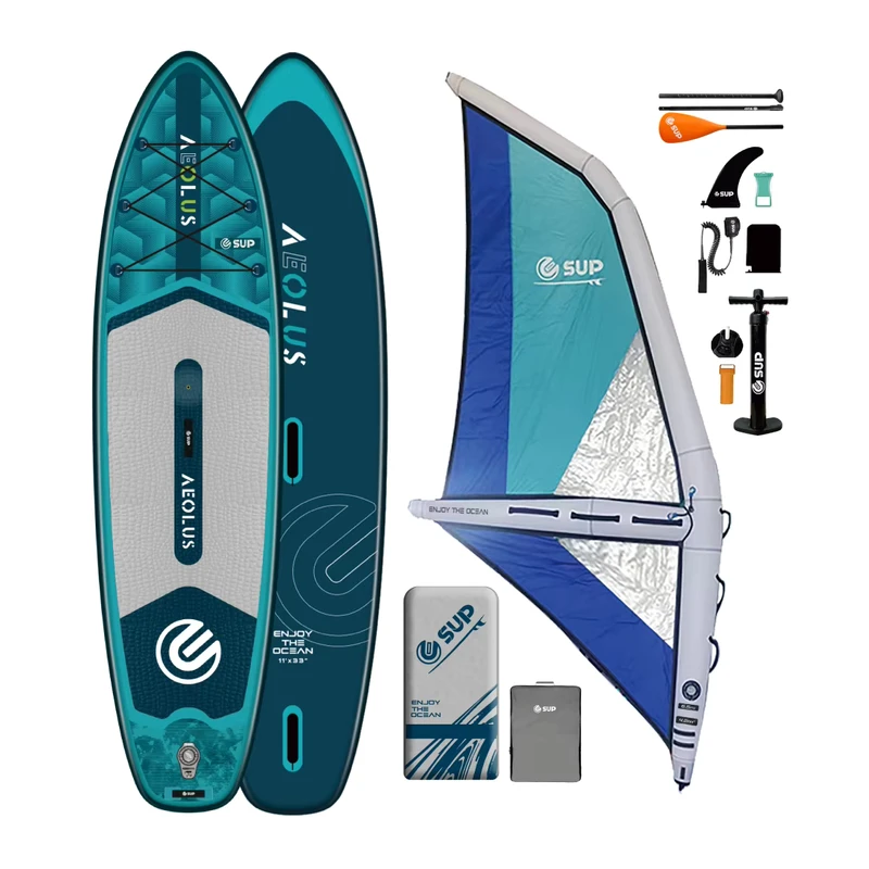 Prancha de Stand Up Paddle Inflável de 11 pés para Uso em Oceanos, Lagos e Rios