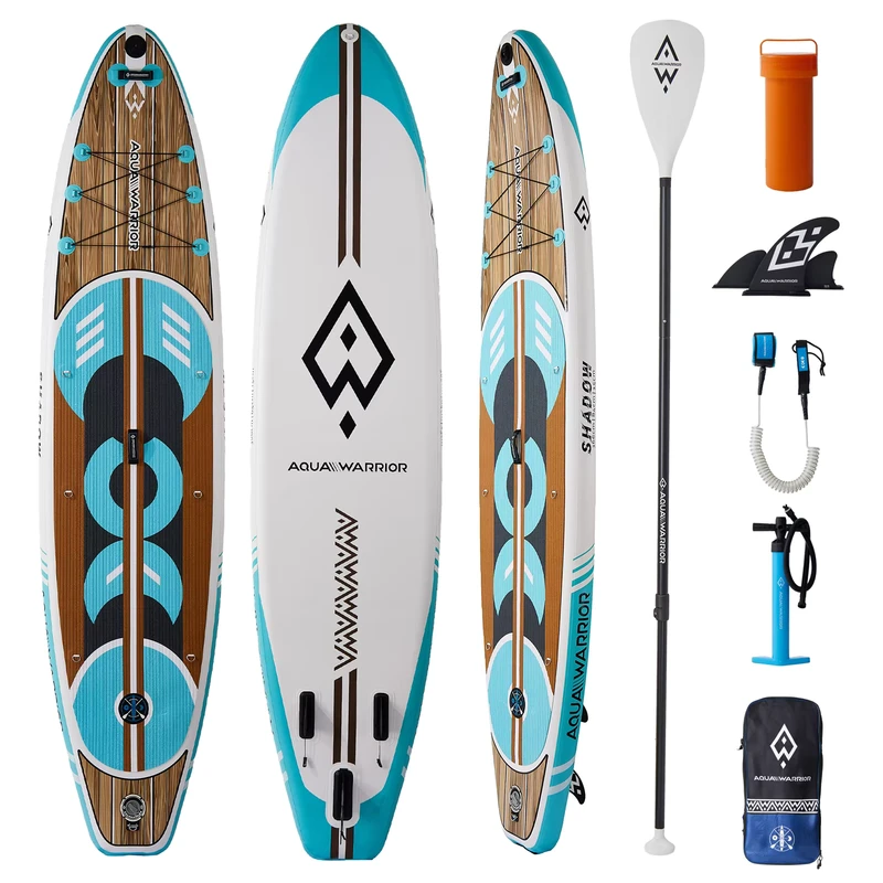 インフレータブルスタンドアップパドルボード（SUP）エコフレンドリー ポータブル3フィンシステム 海と湖用