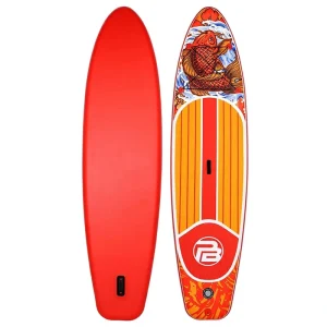 Inflatable Stand up Paddle Board SUP Set with Paddle Fins Leash Carry Bag for Yoga Touring