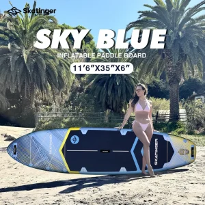 Inflatable Stand up Paddle Board (SUP) with Drop Stitch Material Customizable Color & Size for Lakes & Rivers