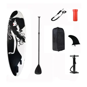 Inflatable Stand up SUP Paddle Board 3 Fins Surfboard with All SUP Accessories Pump for Yoga Touring Fishing Surfing Water Sport