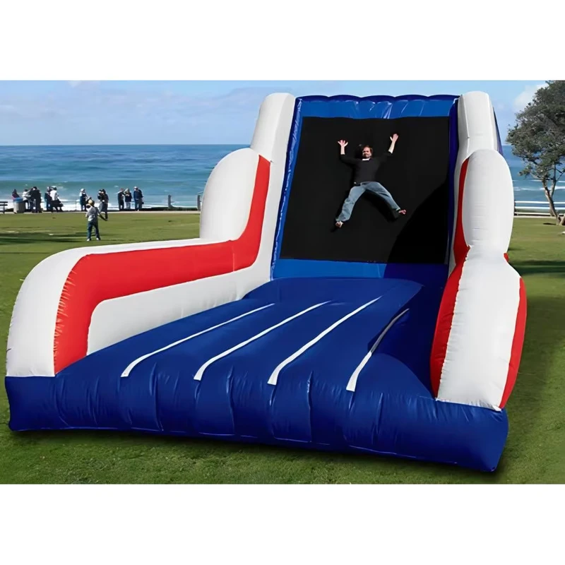 Opblaasbare Plakkerige Springwand met Klittenband Geschikt voor Interactief Spinnenweb Spel voor Evenementen en Verhuur