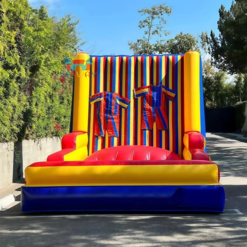 Inflatable Sticky Wall Game with Sticky Clothes for Carnival Events, Amusement Parks, Kids’ Birthday Parties