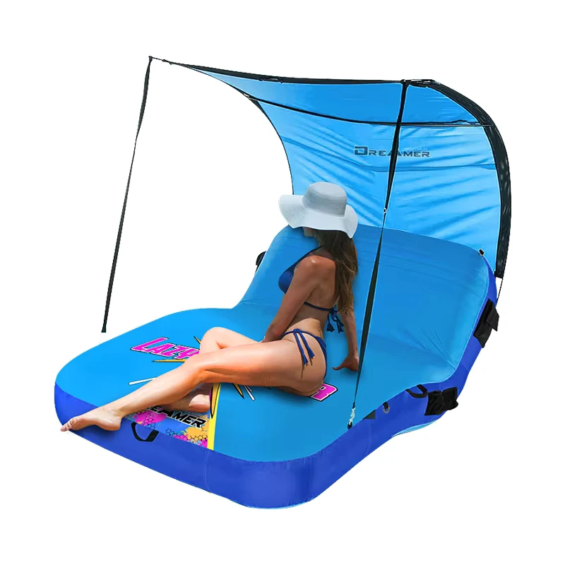 Kursi Santai Mengapung Inflatable Sun Lounger, Pelampung Kolam Renang, Perjalanan Pantai, Taman