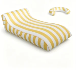 inflatable सन लाउंजर 600D ऑक्सफोर्ड कपड़े कवर क्लासिक स्ट्राइप पूल फ्लोट चेयर वयस्क बीच PVC
