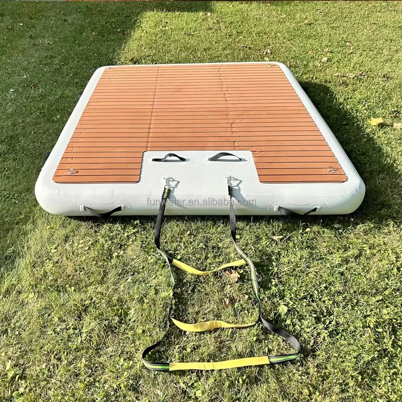 Inflatable Swim Island Floating Raft Inflatable Foil Water Jet Ski Dock Platform
