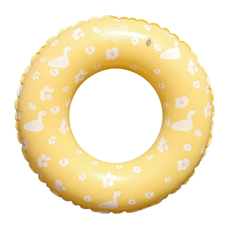 Inflatable Swim Ring Cartoon Anti Roll Non Toxic Thickened & Wear Resistant Quick Inflate & Foldable Beach Pool Accessory