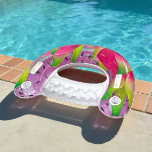 Inflatable Swim Ring Dragon Fruit Pattern Colorful Swimming Ring Inflatable Lying Float Chair in Big Swimming Pool