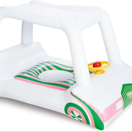 Gonfiabile galleggiante a forma di auto, adatto per bambini, per feste estive e giochi d'acqua