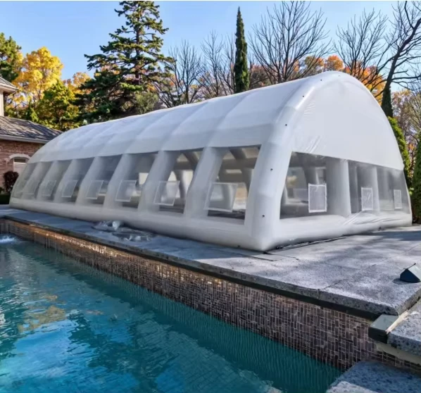 Copertura Gonfiabile per Piscina in PVC Durevole Dome Gonfiabile per Piscina Copertura Impermeabile Tenda da Giardino