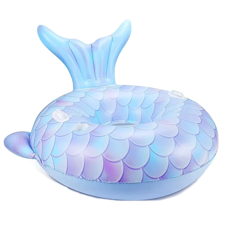 Kursi Pelampung Kolam Renang Inflatable dengan Tempat Minum untuk Kolam Renang, Danau, Pesta Kolam Pantai, Mainan 49x39x30 inci
