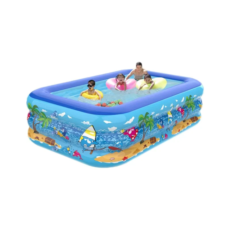Piscina Inflável para Crianças, Espessurada, Inflável, Exterior, Brinquedo de PVC para Bebé