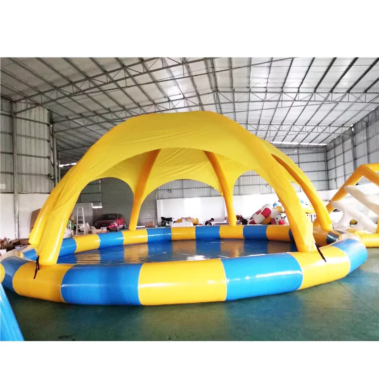 Piscina gonfiabile con copertura, piscina gonfiabile con tenda