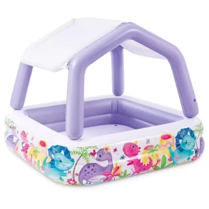 Inflatable Swimming Pool with Sunshade Children’s Home Paddling Pool Indoor Children’s Ocean Ball Pool