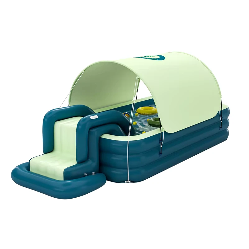 Inflatable Swimming Pool with Water Slide for Kids