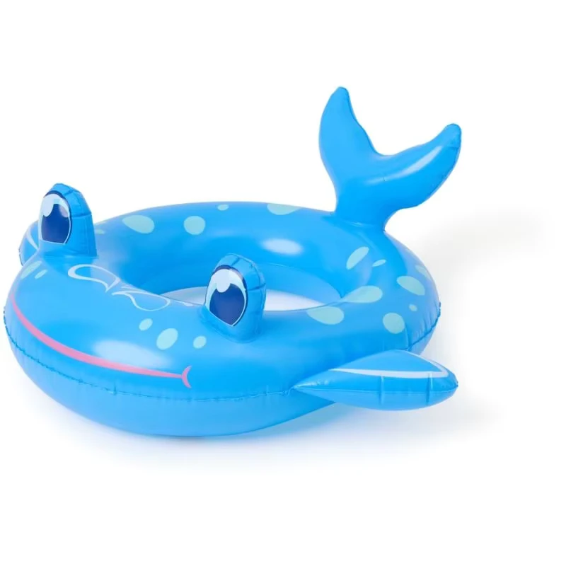 Cincin Renang Inflatable Kartun Paus Biru Imut untuk Anak-anak