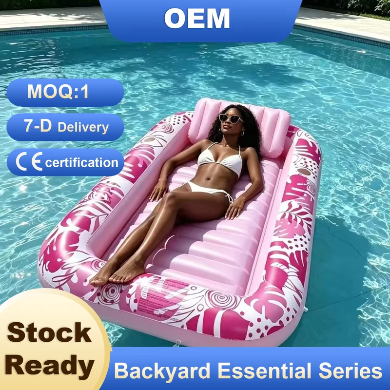 Ghế nằm phơi nắng hơi Inflatable Tanning Lounger PVC, bể bơi nổi cho trẻ em và người lớn, bồn tắm ngoài trời, ghế tựa lưng, ghế nằm phơi nắng