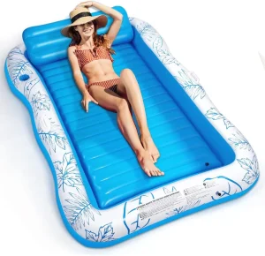 Inflatable Tanning Pool Lounger Bathtub Sunbathing Pool Lounge Raft Float Toy Mat Water Filled Tanning Bed Pad Blow up Pool