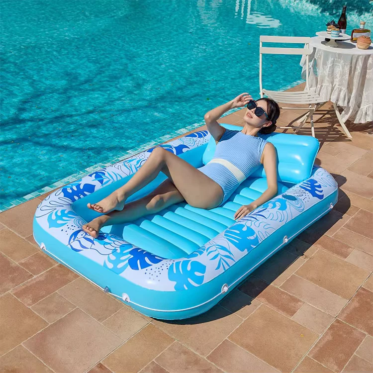 Gonfiabile per Abbronzatura Piscina Lettino 4 in 1 Vasca per Abbronzatura Lettino Galleggiante Giocattoli