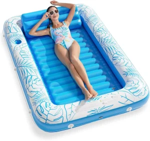 Materassino Gonfiabile per Abbronzatura, Amaca Galleggiante, Materassino da Spiaggia, Float per Festa in Piscina Estiva
