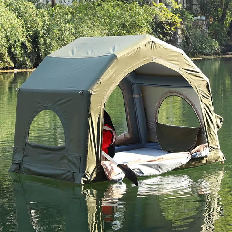 Tienda Inflable Oxford de Cuatro Estaciones, Montaje Automático, Amplia y Espaciosa, Multi Espacio, Camping en el Jardín o Junto al Lago