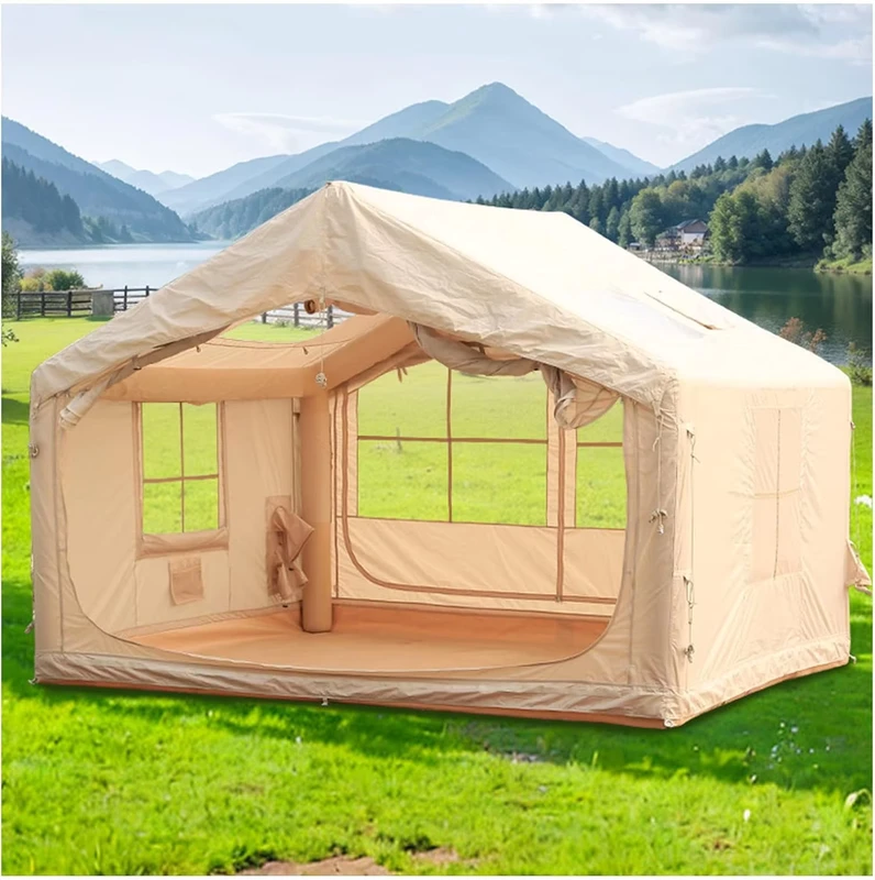 Inflatable Tents for Camping 6-8 Person Luxury Inflatable Tent with AC Port Portable Easy Setup Inflatable Tent