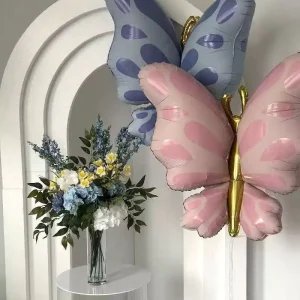 Inflatable Thick Matte Butterfly Foil Balloon for Birthday Engagement Wedding Valentine’s Day Bachelor Party Decor