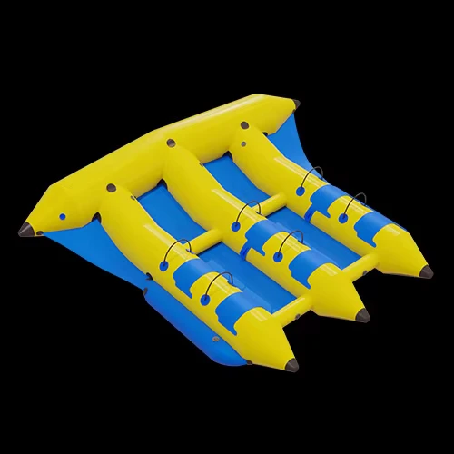 Bote Banana Inflável de PVC para Desportos Aquáticos e Jogos de Entretenimento