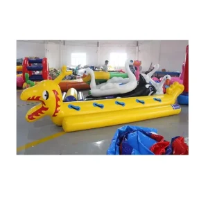 Inflatable Towable Pontoon Boat for Jet Ski Towable Ski Tube Inflatable Dragon Boat