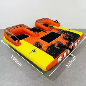 Inflatable Towable Tube for 2 Person Boating Inflatable Water Sports Towable Tube