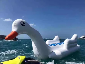 Inflatable Towable Water Ski Tube Banana Boat Swan Goose Towable Tube for Water Games