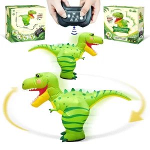 Opblaasbaar Speelgoed Muziek Realistisch Geluid 2.4ghz Afstandsbediening Opblaasbare Dinosaurus Speelgoed voor Kinderen
