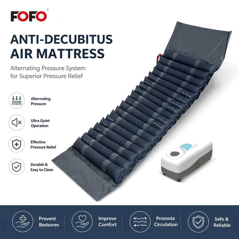 Materasso ad aria gonfiabile tradizionale, durevole, per pazienti medici, design tubolare, massaggio, pieghevole, per arredamento domestico e camera da letto