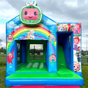 Inflatable Trampoline Coco Melon Bounce House With Slide Combo Jumper Kids Bouncy Castle Inflables Para Nios Juegos Inflables