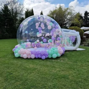 Inflatable Transparent Bubble Bounce House, Kids Clear Wedding Party Balloon Dome Tent