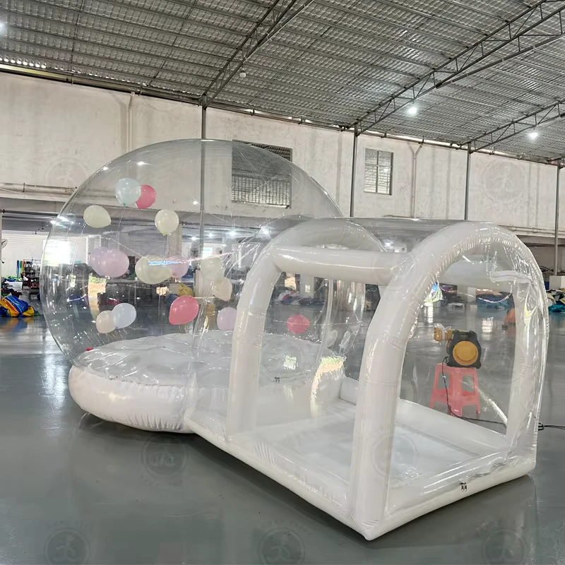 Tenda Camp Transparan Inflatable untuk Anak, Tenda Bouncy Bubble, Dome Balon, Rumah Lompat Bubble