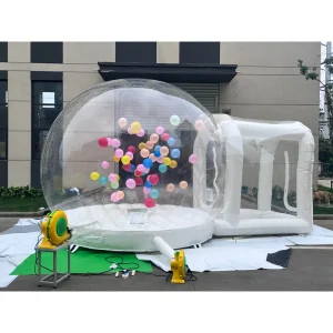 Inflatable Transparent PVC Tent 8m Bubble Bounce with Screen Outdoor Starry Sky Camping Trampoline and Balloon for Kids