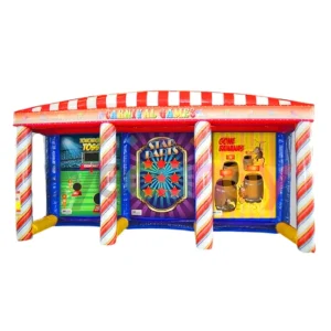 Stand per gioco di carnevale gonfiabile interattivo 3 in 1