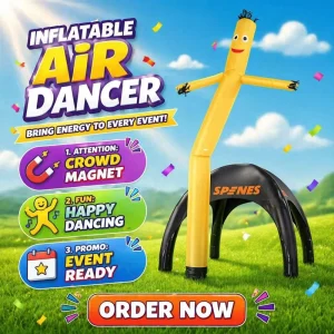 Inflatable Tube Man Air Dancer EN14960 ASTM Certified Oxford Sky Waving Puppet with UL Blower Outdoor Advertising