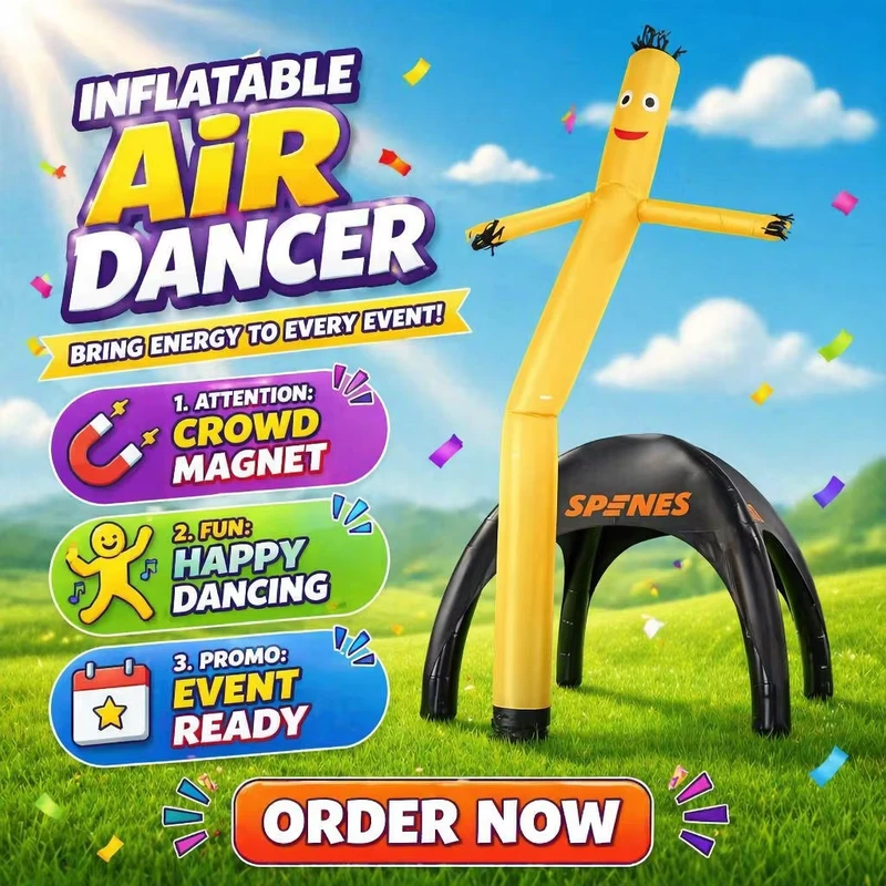 Puppet Inflável de Homem Tubo a Dançar EN14960 Certificado ASTM Oxford com Ventilador UL para Publicidade ao Ar Livre