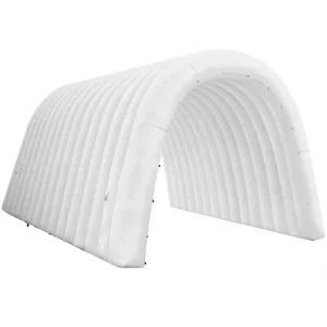 Inflatable Tunnel Tent Blower White 16x10x10ft Zipper Closure Storage Bag Included Not Water Resistant for Business Advertising