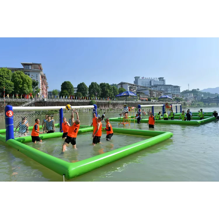 Inflatable Volleyball Court Swimming Pool Water Sport Volleyball Game Easy Setup