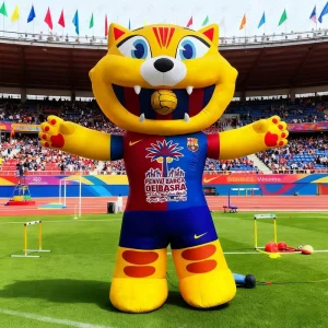 Inflatable Walking Mascot Costume Human Character Model Promotional Cartoon Figure Outdoor Event Display Attraction