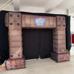 Inflatable Wall Brick Pattern Arch for Grotto Themed Party Decoration