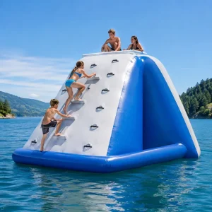 大人と子供のためのインフレータブル水上クライミング障害物コース、湖の浮遊冒険遊び場、屋外水遊び
