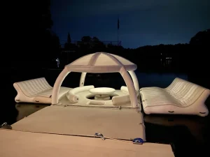 Inflatable Water Dock Party Bana Floating Deck Platform Inflatable Yacht Island