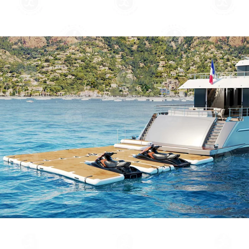 Inflatable Water Dock Pontoon Floats Platform Motor Boat Station Jetski E Shape Inflatable Jet Ski Dock