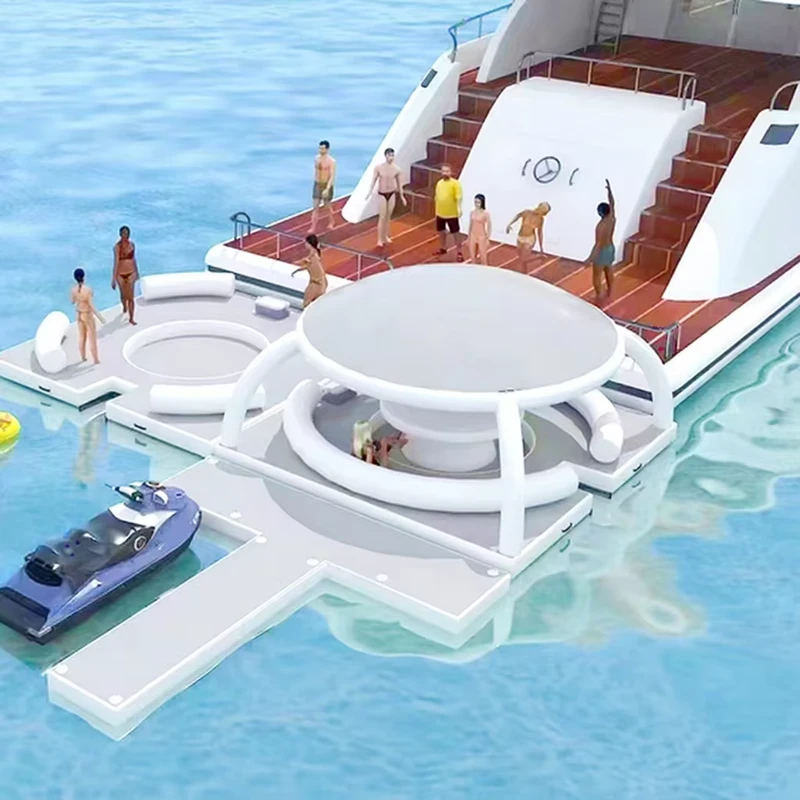 Cadeira de Lazer Inflável para Entretenimento Aquático, Ilha Flutuante, Sofá Portátil, Doc Inflável
